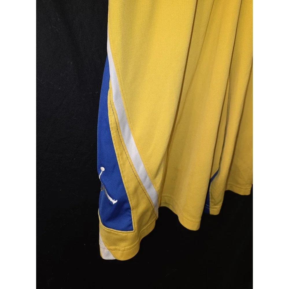 Air Jordan Retro Laney Basketball Shorts Men's Medium Retro 5 V Blue Yellow NWOT